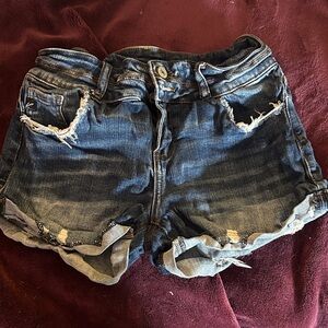 KanCan Blue Distressed Jean Shorts
